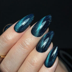 Top Coat No Wipe Flash Cat Eye Blue 10g