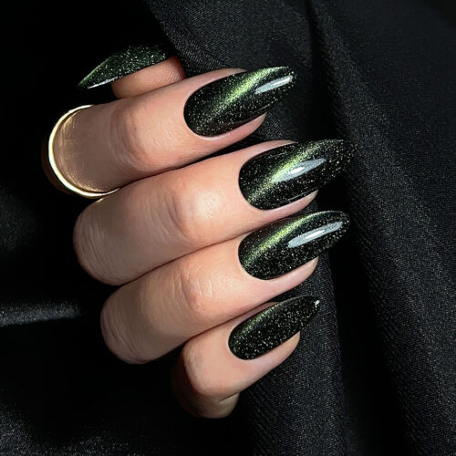 Top Coat No Wipe Flash Cat Eye Green 10g